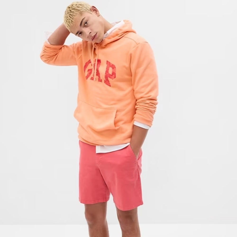 GAP Bright Coral Khaki Shorts 28W, Inseam 8.5